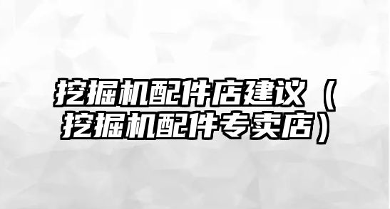 挖掘機(jī)配件店建議（挖掘機(jī)配件專賣店）