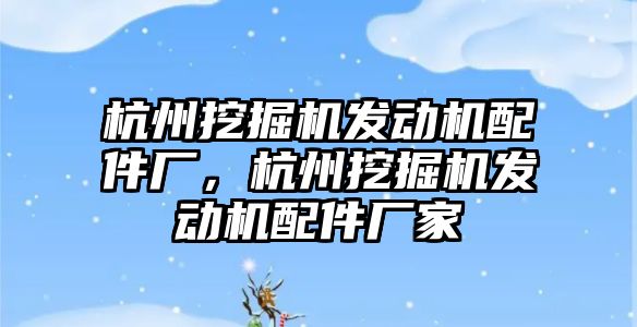 杭州挖掘機發(fā)動機配件廠，杭州挖掘機發(fā)動機配件廠家