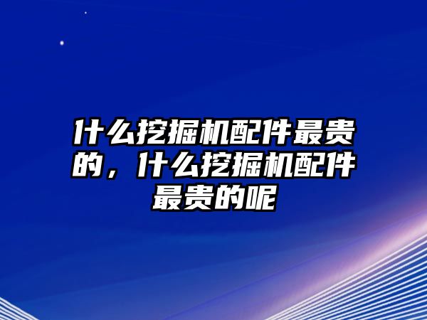 什么挖掘機配件最貴的，什么挖掘機配件最貴的呢