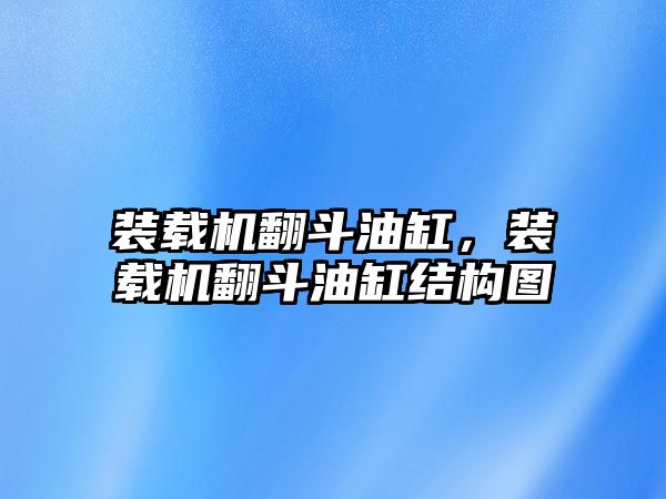 裝載機翻斗油缸，裝載機翻斗油缸結(jié)構(gòu)圖