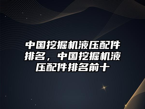 中國(guó)挖掘機(jī)液壓配件排名，中國(guó)挖掘機(jī)液壓配件排名前十