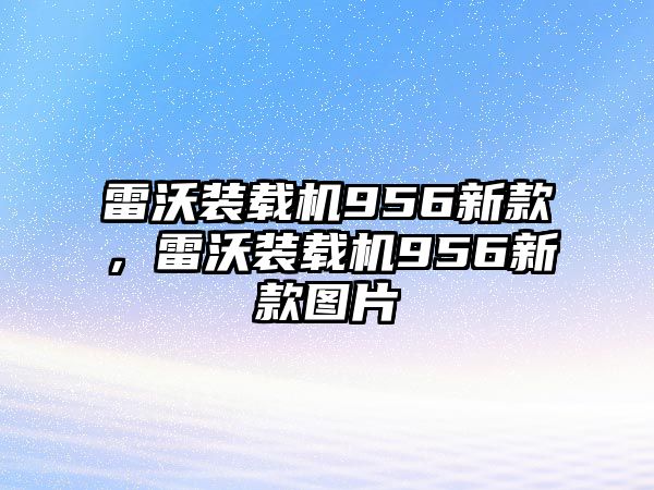 雷沃裝載機(jī)956新款，雷沃裝載機(jī)956新款圖片