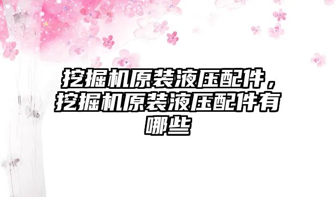 挖掘機原裝液壓配件，挖掘機原裝液壓配件有哪些