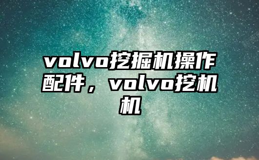 volvo挖掘機(jī)操作配件，volvo挖機(jī)機(jī)