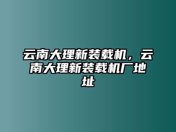 云南大理新裝載機，云南大理新裝載機廠地址