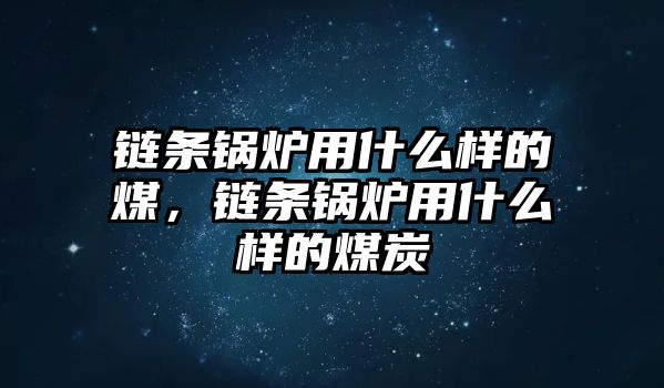 鏈條鍋爐用什么樣的煤，鏈條鍋爐用什么樣的煤炭