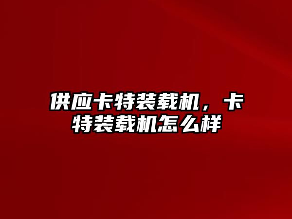 供應(yīng)卡特裝載機(jī)，卡特裝載機(jī)怎么樣