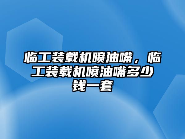 臨工裝載機(jī)噴油嘴，臨工裝載機(jī)噴油嘴多少錢(qián)一套