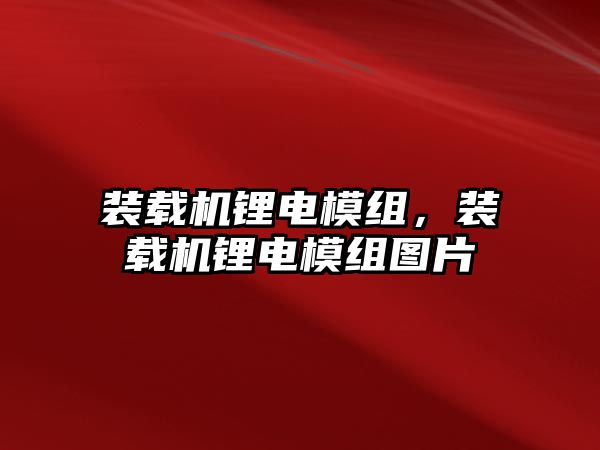 裝載機鋰電模組，裝載機鋰電模組圖片