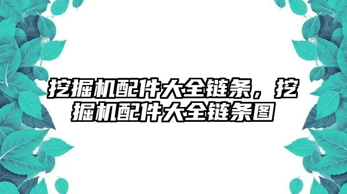 挖掘機配件大全鏈條，挖掘機配件大全鏈條圖