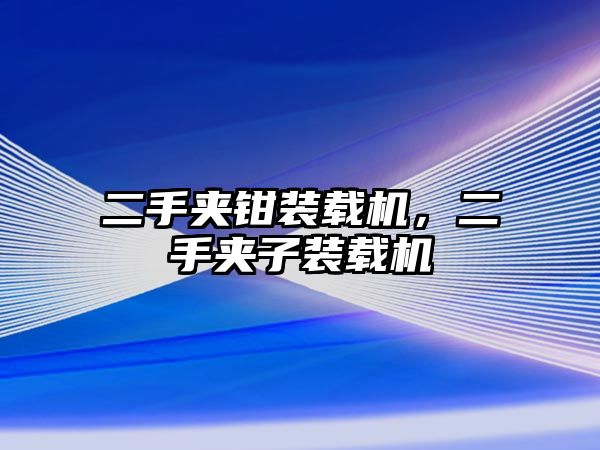 二手夾鉗裝載機，二手夾子裝載機