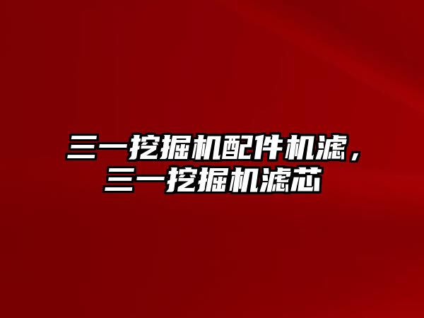 三一挖掘機配件機濾，三一挖掘機濾芯