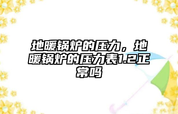 地暖鍋爐的壓力，地暖鍋爐的壓力表1.2正常嗎