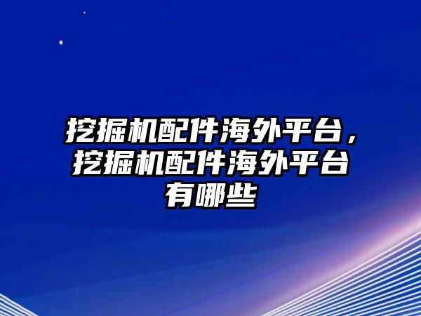 挖掘機(jī)配件海外平臺(tái)，挖掘機(jī)配件海外平臺(tái)有哪些