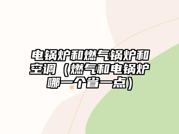 電鍋爐和燃?xì)忮仩t和空調(diào)（燃?xì)夂碗婂仩t哪一個省一點）