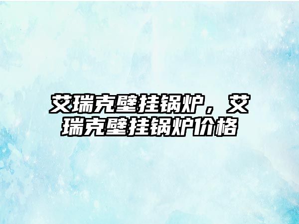 艾瑞克壁掛鍋爐，艾瑞克壁掛鍋爐價格