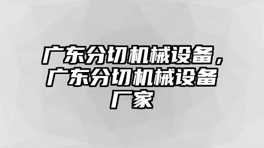 廣東分切機械設備，廣東分切機械設備廠家