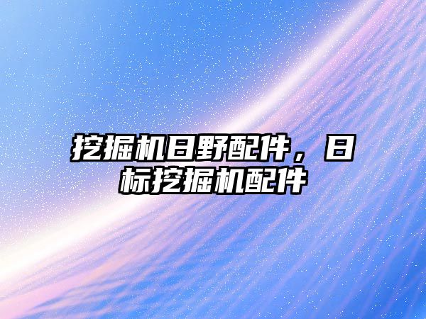 挖掘機日野配件，日標挖掘機配件