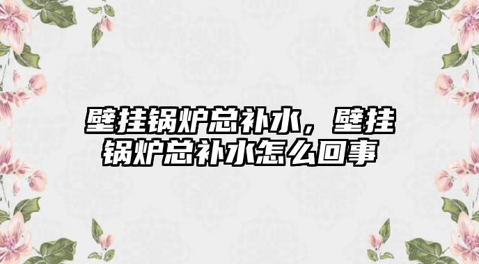 壁掛鍋爐總補水，壁掛鍋爐總補水怎么回事