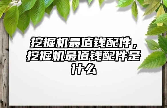 挖掘機最值錢配件，挖掘機最值錢配件是什么