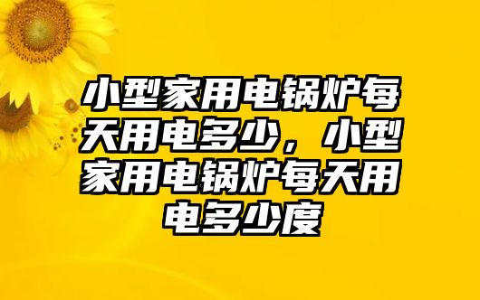 小型家用電鍋爐每天用電多少，小型家用電鍋爐每天用電多少度