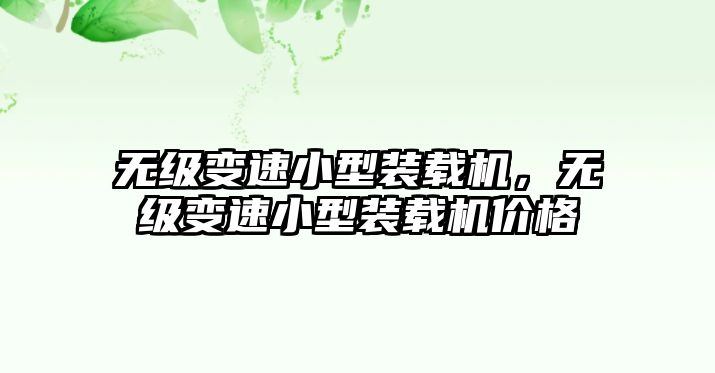 無(wú)級(jí)變速小型裝載機(jī)，無(wú)級(jí)變速小型裝載機(jī)價(jià)格