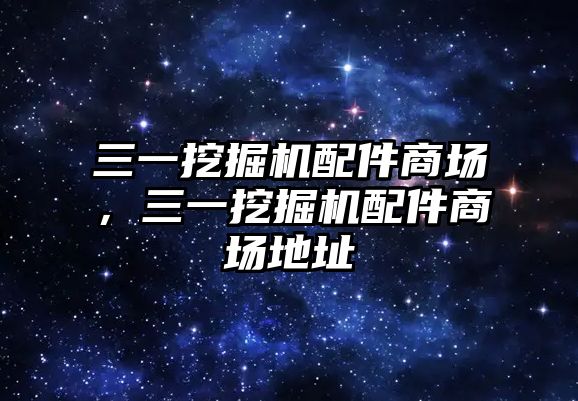 三一挖掘機配件商場，三一挖掘機配件商場地址