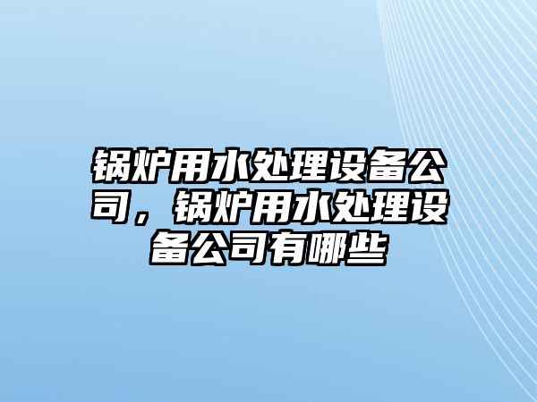 鍋爐用水處理設備公司，鍋爐用水處理設備公司有哪些