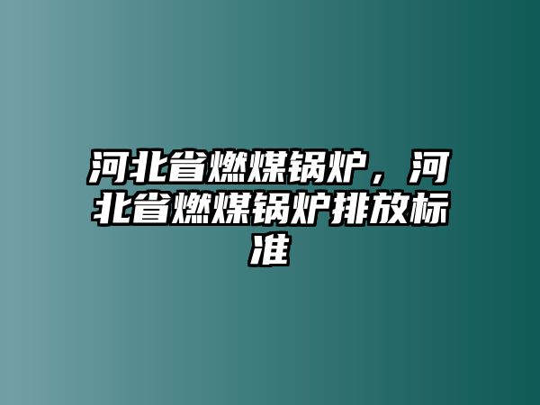 河北省燃煤鍋爐，河北省燃煤鍋爐排放標(biāo)準(zhǔn)