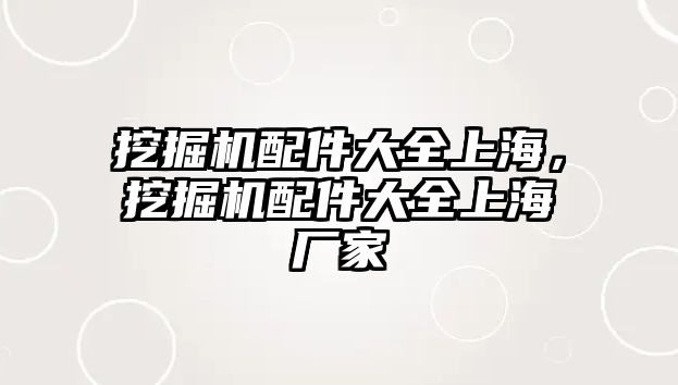 挖掘機配件大全上海，挖掘機配件大全上海廠家