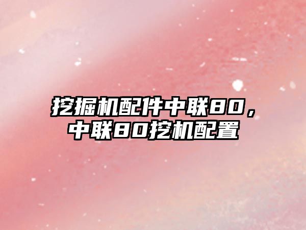 挖掘機配件中聯(lián)80，中聯(lián)80挖機配置