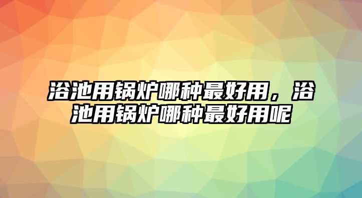 浴池用鍋爐哪種最好用，浴池用鍋爐哪種最好用呢