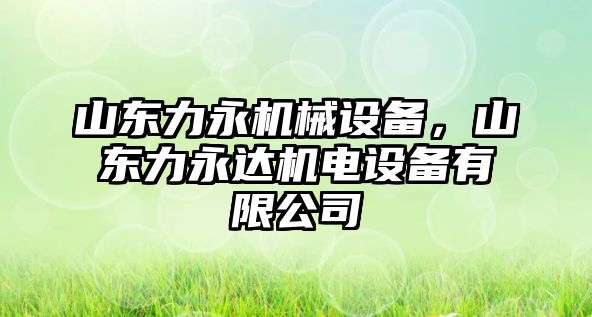 山東力永機械設(shè)備，山東力永達機電設(shè)備有限公司