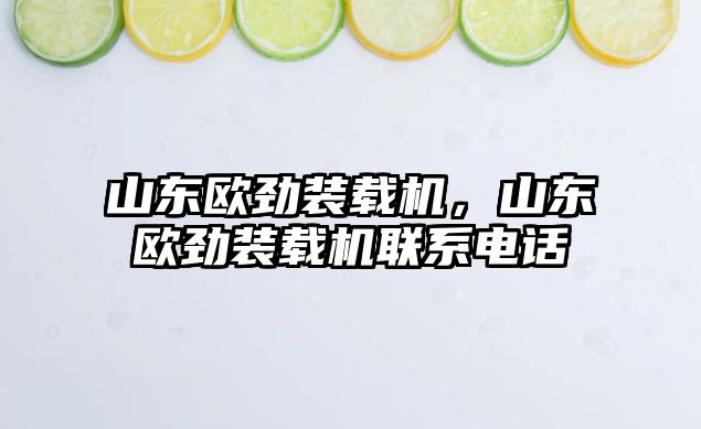 山東歐勁裝載機，山東歐勁裝載機聯(lián)系電話