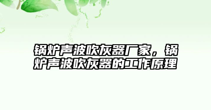 鍋爐聲波吹灰器廠家，鍋爐聲波吹灰器的工作原理