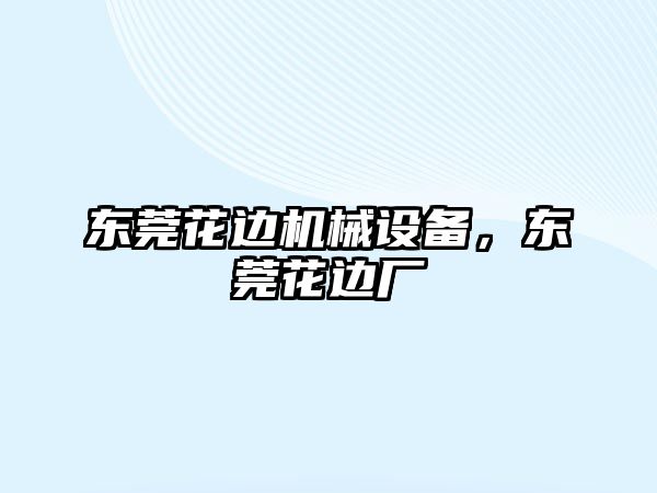 東莞花邊機械設(shè)備，東莞花邊廠