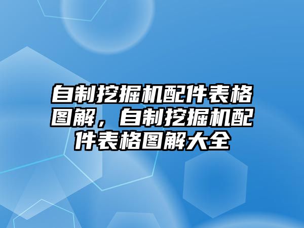 自制挖掘機配件表格圖解，自制挖掘機配件表格圖解大全