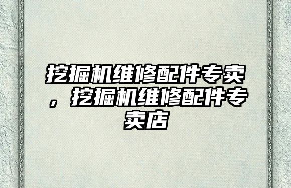 挖掘機維修配件專賣，挖掘機維修配件專賣店