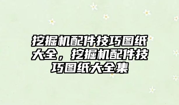 挖掘機(jī)配件技巧圖紙大全，挖掘機(jī)配件技巧圖紙大全集