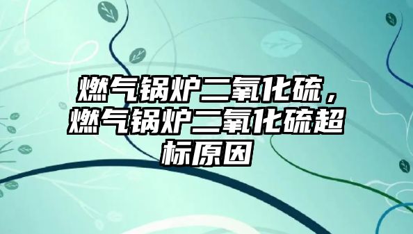 燃氣鍋爐二氧化硫，燃氣鍋爐二氧化硫超標原因