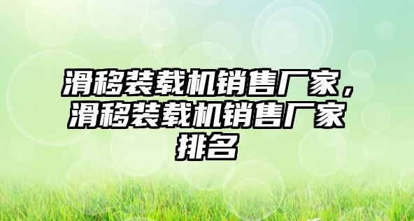 滑移裝載機(jī)銷售廠家，滑移裝載機(jī)銷售廠家排名