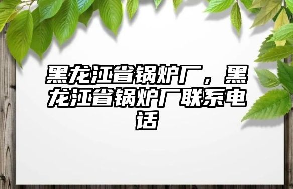 黑龍江省鍋爐廠，黑龍江省鍋爐廠聯(lián)系電話