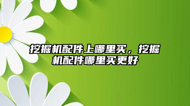 挖掘機配件上哪里買，挖掘機配件哪里買更好