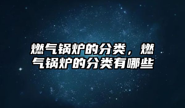 燃?xì)忮仩t的分類，燃?xì)忮仩t的分類有哪些