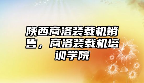 陜西商洛裝載機銷售，商洛裝載機培訓學院