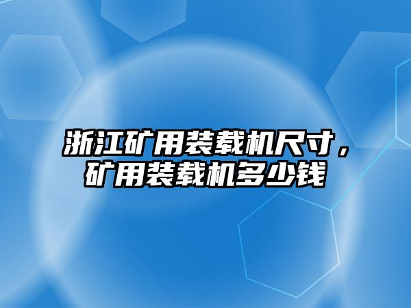 浙江礦用裝載機尺寸，礦用裝載機多少錢