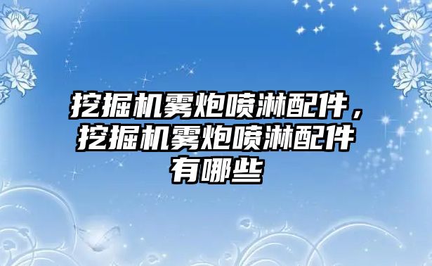 挖掘機霧炮噴淋配件，挖掘機霧炮噴淋配件有哪些