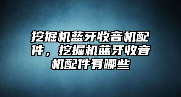 挖掘機藍牙收音機配件，挖掘機藍牙收音機配件有哪些