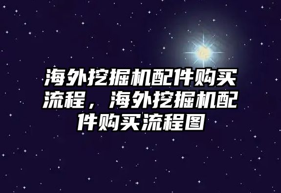 海外挖掘機(jī)配件購買流程，海外挖掘機(jī)配件購買流程圖