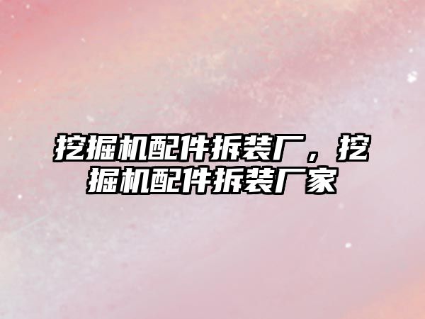 挖掘機配件拆裝廠，挖掘機配件拆裝廠家